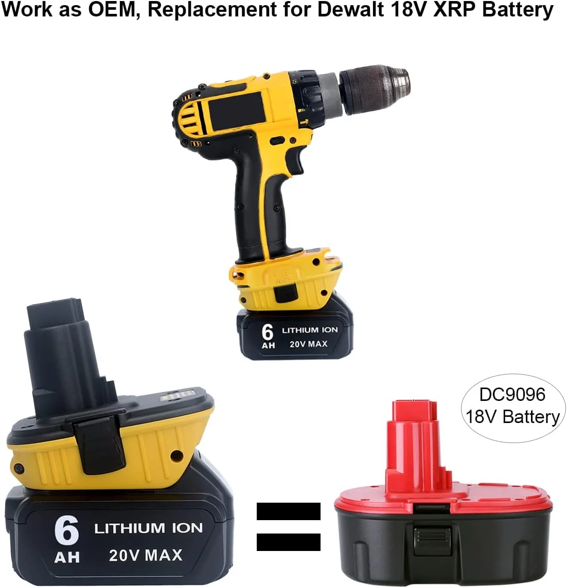 آداپتور دو عددی Biswaye DCA1820 جایگزین باتری 18 ولت به 20 ولت DEWALT، تبدیل باتری 20 ولت Dewalt DCB206 DCB201 DCB609 مناسب برای باتری 18 ولت XRP Dewalt DC9096 DC9098 DW9096 DW9099 آداپتور دو عددی Biswaye DCA1820 جایگزین باتری 18 ولت به 20 ولت DEWALT، تبدیل باتری 20 ولت Dewalt DCB206 DCB201 DCB609 مناسب برای باتری 18 ولت XRP Dewalt DC9096 DC9098 DW9096 DW9099