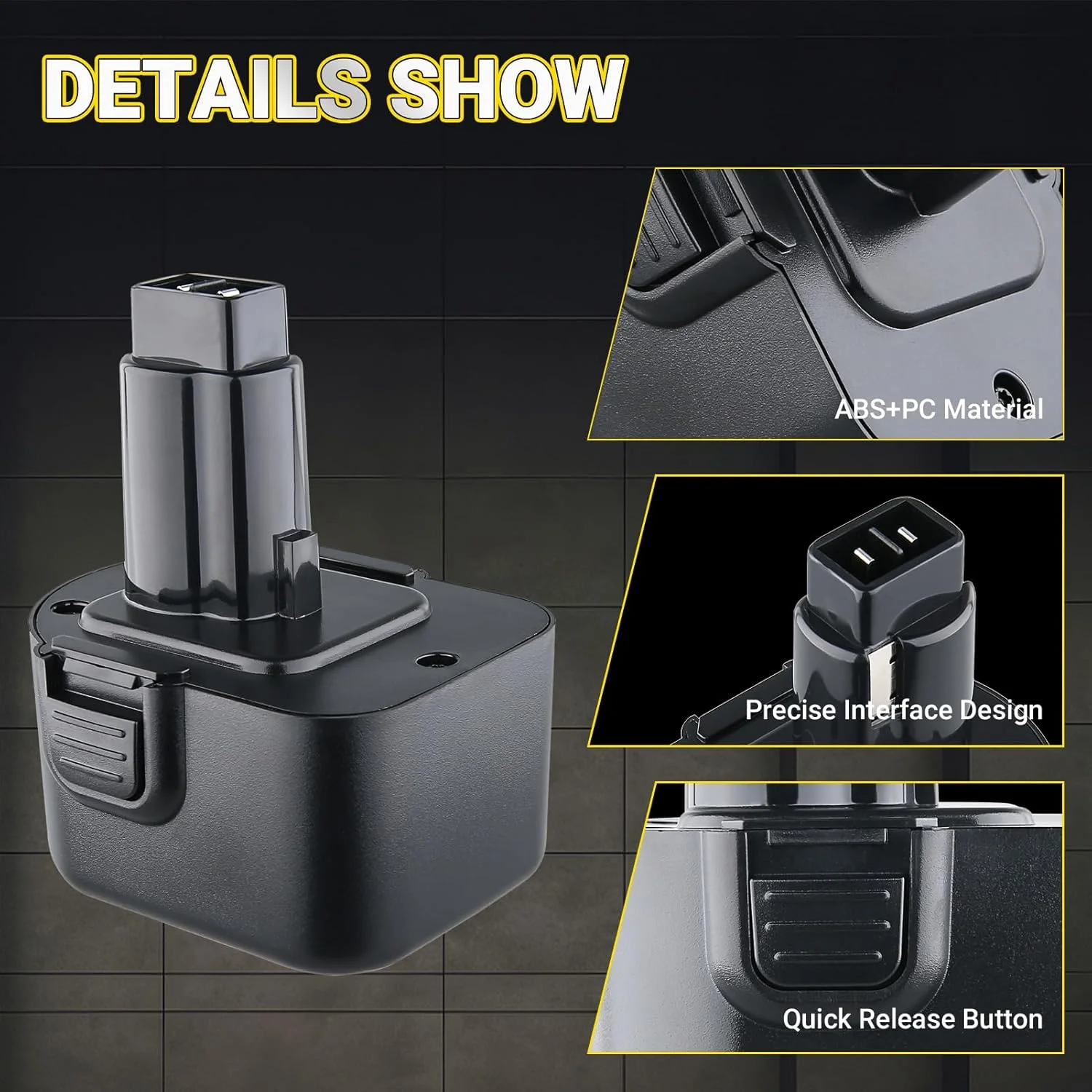 باتری جایگزین 12 ولت 4.8 آمپر ساعت DC9071 Ni-MH برای باتری 12 ولت Dewalt مدل DC9071 DE9071 DW9072 DE9074 DE9075 DE9501 DW9071 DE9037 DE9072 152250-27 397745-01 ابزار برقی بی سیم (بسته 2 عددی) باتری جایگزین 12 ولت 4.8 آمپر ساعت DC9071 Ni-MH برای باتری 12 ولت Dewalt مدل DC9071 DE9071 DW9072 DE9074 DE9075 DE9501 DW9071 DE9037 DE9072 152250-27 397745-01 ابزار برقی بی سیم (بسته 2 عددی)