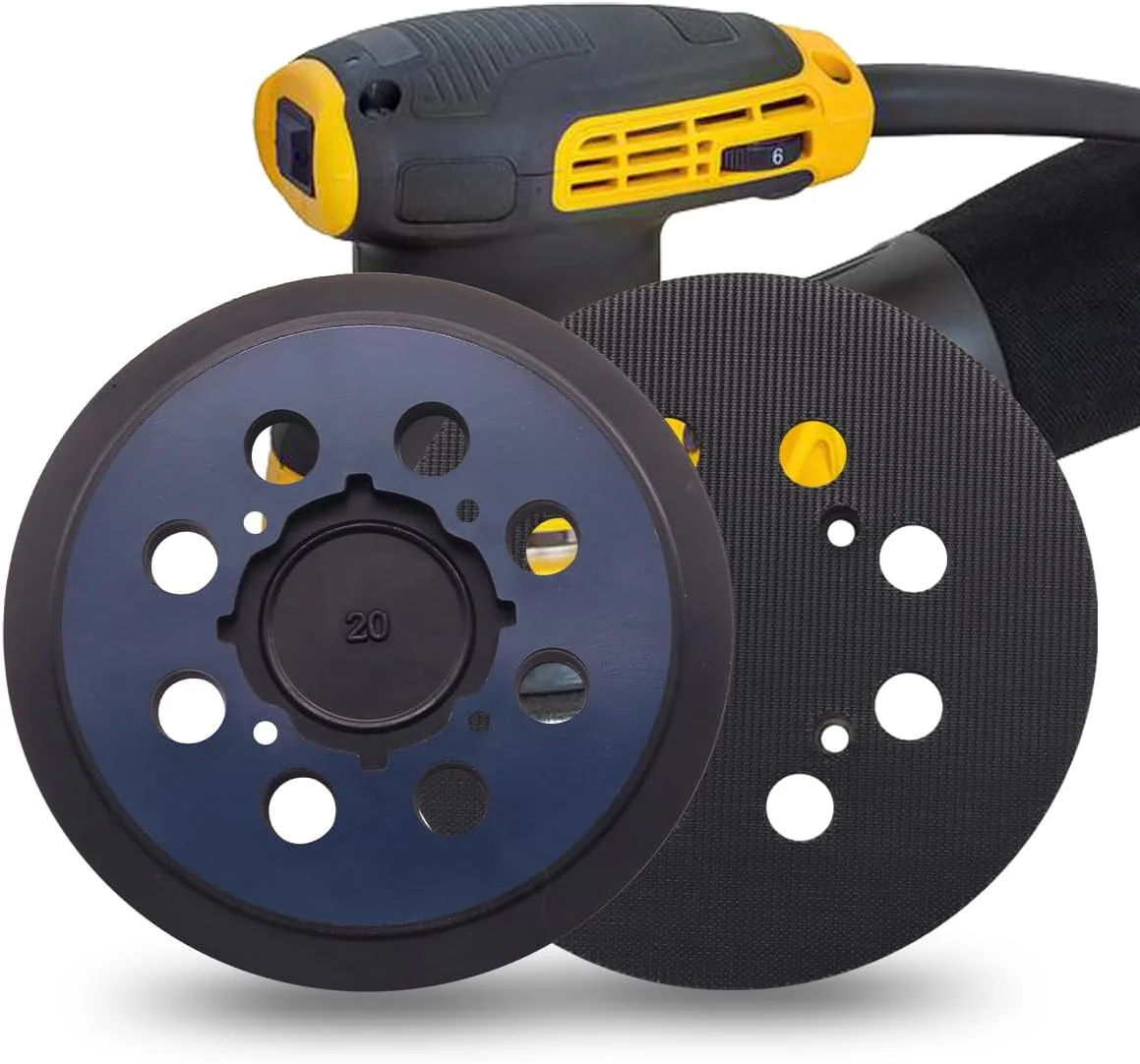 پد جایگزین سنباده لرزان 5 اینچی H2solution، قطعات سازگار با DeWalt DWE6421, DWE6423