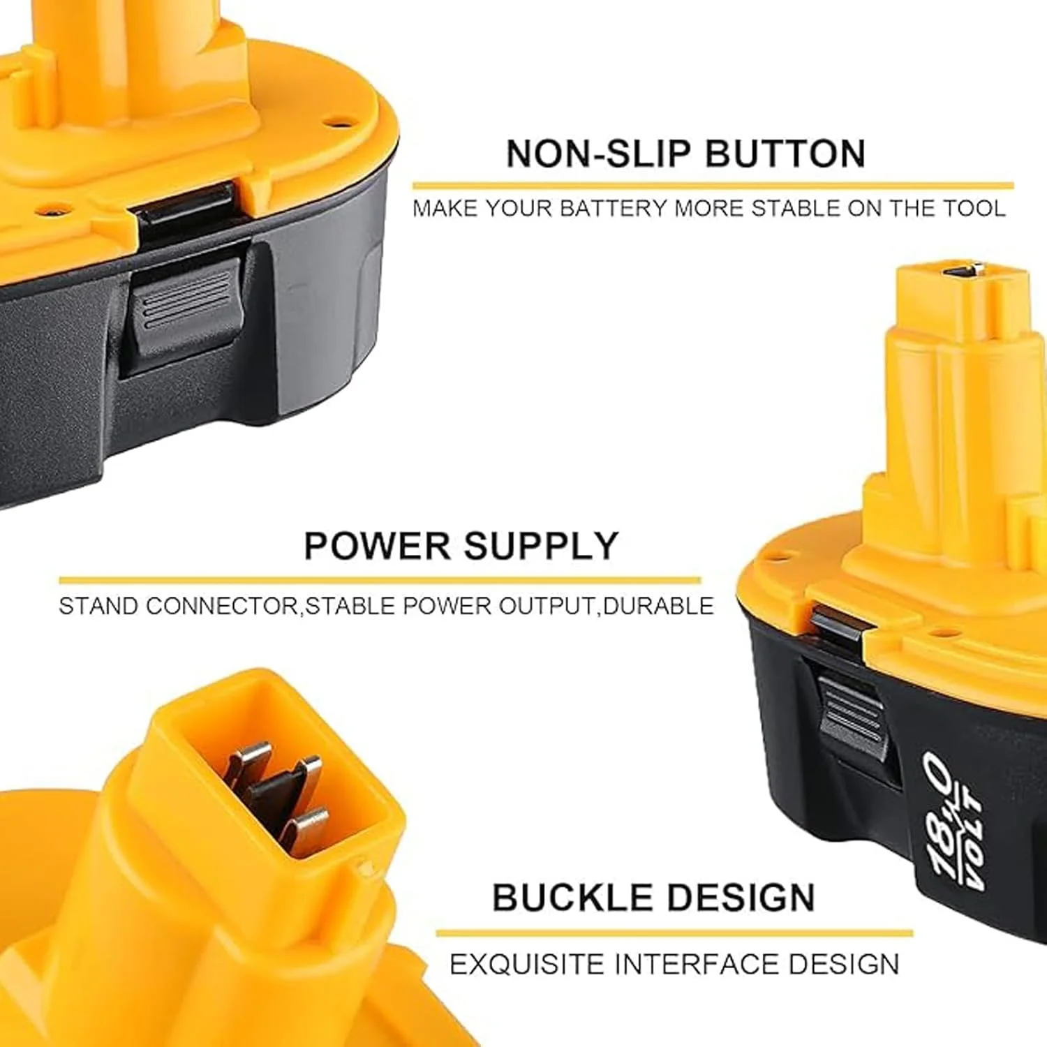 بسته 2 عددی باتری جایگزین 4.8 آمپر ساعتی Ni-MH DC9096 VANTTECH برای باتری 18 ولت Dewalt مدل های DE9098 DE9503 DE9039 DE9095 DE9096 DW9096 DW9095 DW9098 DC725 بسته 2 عددی باتری جایگزین 4.8 آمپر ساعتی Ni-MH DC9096 VANTTECH برای باتری 18 ولت Dewalt مدل های DE9098 DE9503 DE9039 DE9095 DE9096 DW9096 DW9095 DW9098 DC725