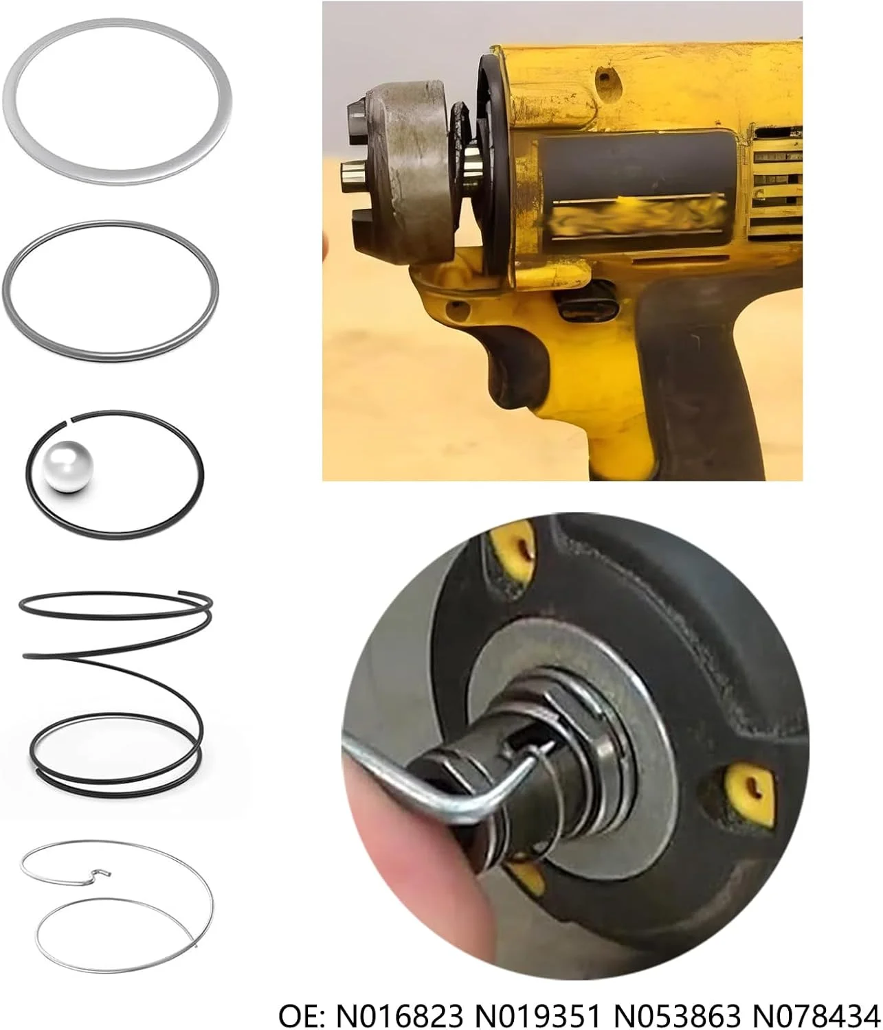 کیت تعمیر سه نظام نگهدارنده نوک پیچ گوشتی ضربه ای Auto-plaza سازگار با DeWalt DCF885 DCF886 DCF887 DCF888 N016823 N019351 N053863 N078434 N089668 20V کیت تعمیر سه نظام نگهدارنده نوک پیچ گوشتی ضربه ای Auto-plaza سازگار با DeWalt DCF885 DCF886 DCF887 DCF888 N016823 N019351 N053863 N078434 N089668 20V