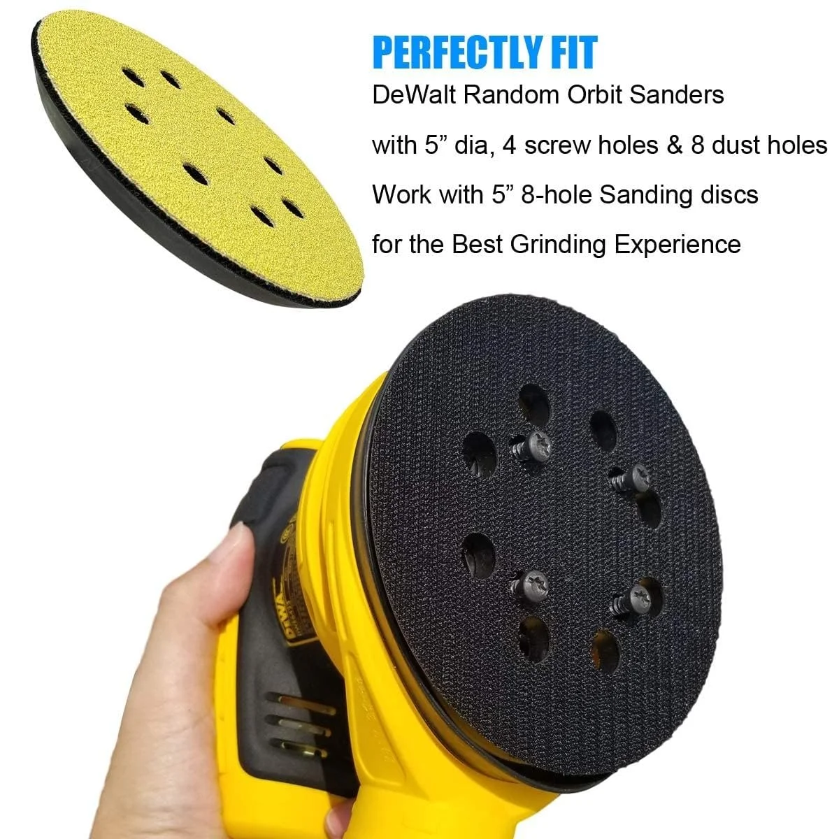 صفحه سنباده لرزان گردان تصادفی مناسب برای پد سنباده جایگزین 5 اینچی قلاب و حلقه برای DeWalt DWE6423/6423K، DWE6421/6421K، سنباده لرزان گردان تصادفی DCW210B - جایگزینی مستقیم برای شماره قطعه پد DWE64233 و N329079 صفحه سنباده لرزان گردان تصادفی مناسب برای پد سنباده جایگزین 5 اینچی قلاب و حلقه برای DeWalt DWE6423/6423K، DWE6421/6421K، سنباده لرزان گردان تصادفی DCW210B - جایگزینی مستقیم برای شماره قطعه پد DWE64233 و N329079