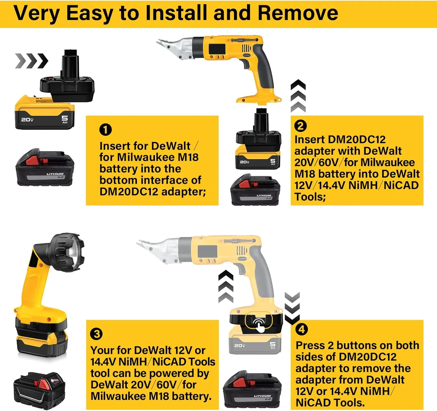 آداپتور EID برای ابزارهای دیوالت 12 ولت 14.4 ولت NI-Cd NI-Mh، برای دیوالت 20 ولت 60 ولت و برای تبدیل باتری لیتیوم-یون 18 ولت M18 میلواکی به باتری های 12 ولت 14.4 ولت NI-Cd NI-Mh DC9091 دیوالت، منبع تغذیه برای باتری NI-CD آداپتور EID برای ابزارهای دیوالت 12 ولت 14.4 ولت NI-Cd NI-Mh، برای دیوالت 20 ولت 60 ولت و برای تبدیل باتری لیتیوم-یون 18 ولت M18 میلواکی به باتری های 12 ولت 14.4 ولت NI-Cd NI-Mh DC9091 دیوالت، منبع تغذیه برای باتری NI-CD