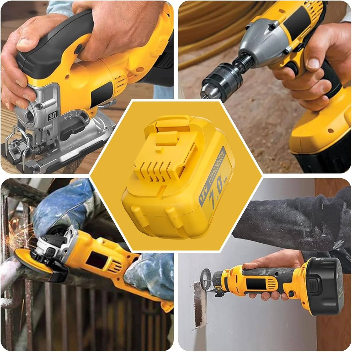 بسته 2 عددی باتری 7.0 آمپر ساعتی ارتقا یافته JUNWOOD مدل DCB120 جایگزین باتری لیتیوم یونی 12 ولت Dewalt سازگار با ابزار برقی بی سیم 12 ولت Max DCB120 DCB121 DCB123 DCB127 DCB122 DCB124 بسته 2 عددی باتری 7.0 آمپر ساعتی ارتقا یافته JUNWOOD مدل DCB120 جایگزین باتری لیتیوم یونی 12 ولت Dewalt سازگار با ابزار برقی بی سیم 12 ولت Max DCB120 DCB121 DCB123 DCB127 DCB122 DCB124