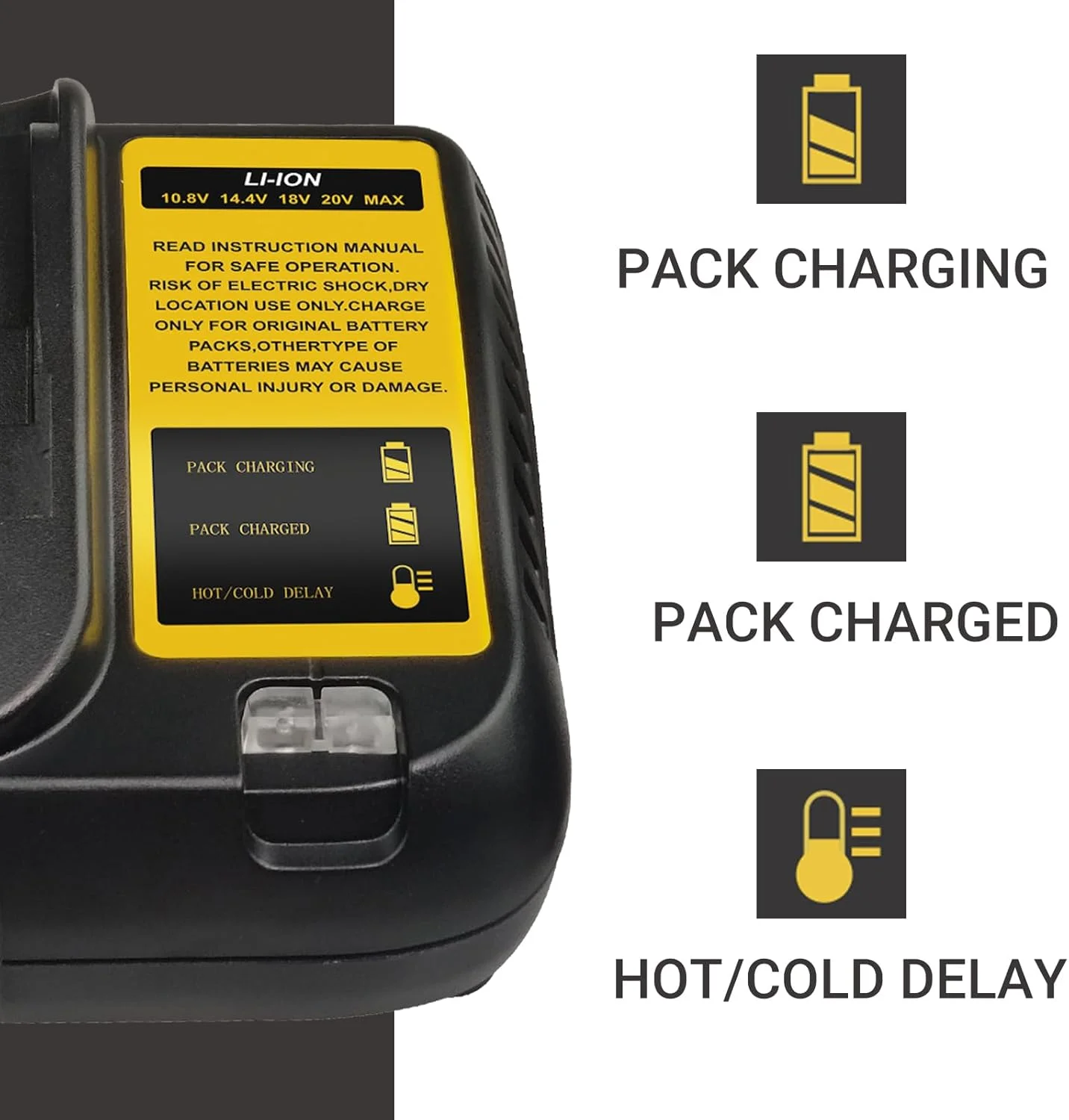 شارژر جایگزین TOPBATT DCB107 برای شارژر باتری دیوالت 10.8 تا 20 ولت 3 آمپر با نشانگر LED شارژر جایگزین TOPBATT DCB107 برای شارژر باتری دیوالت 10.8 تا 20 ولت 3 آمپر با نشانگر LED