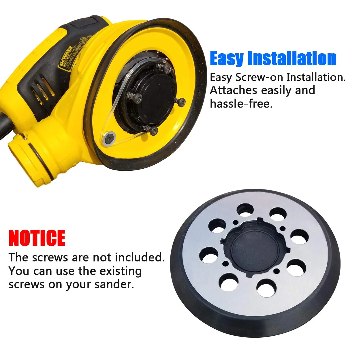 صفحه سنباده جایگزین Tockrop برای دستگاه های سنباده لرزان تصادفی DEWALT DWE6423/6423K، DWE6421/6421K، DCW210B - جایگزینی مستقیم برای صفحه با شماره قطعه DWE64233، N329079، RSP54 صفحه سنباده جایگزین Tockrop برای دستگاه های سنباده لرزان تصادفی DEWALT DWE6423/6423K، DWE6421/6421K، DCW210B - جایگزینی مستقیم برای صفحه با شماره قطعه DWE64233، N329079، RSP54