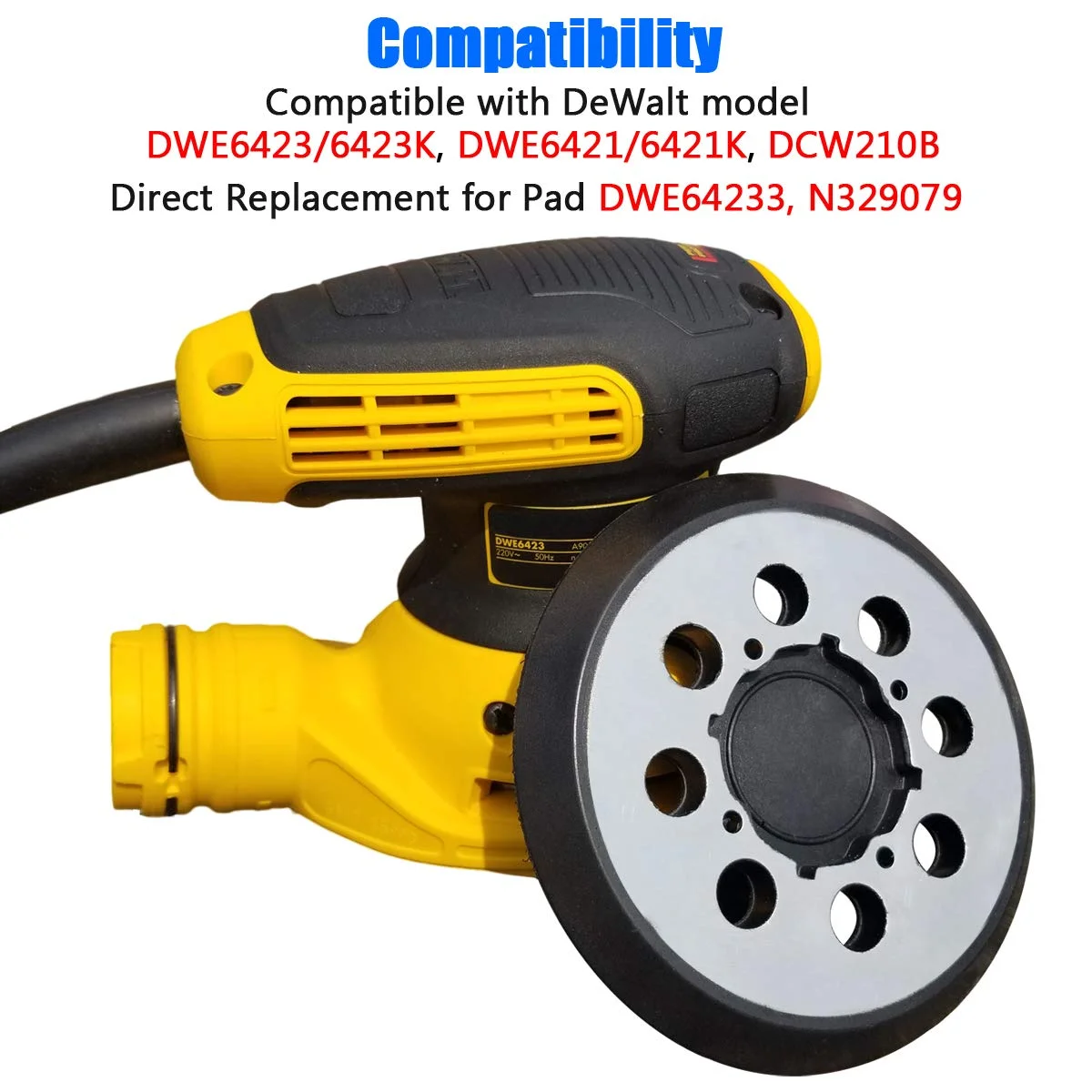 صفحه سنباده جایگزین Tockrop برای دستگاه های سنباده لرزان تصادفی DEWALT DWE6423/6423K، DWE6421/6421K، DCW210B - جایگزینی مستقیم برای صفحه با شماره قطعه DWE64233، N329079، RSP54 صفحه سنباده جایگزین Tockrop برای دستگاه های سنباده لرزان تصادفی DEWALT DWE6423/6423K، DWE6421/6421K، DCW210B - جایگزینی مستقیم برای صفحه با شماره قطعه DWE64233، N329079، RSP54