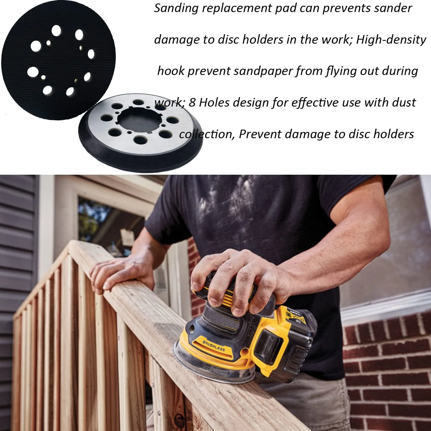 صفحه سنباده جایگزین Tockrop برای دستگاه های سنباده لرزان تصادفی DEWALT DWE6423/6423K، DWE6421/6421K، DCW210B - جایگزینی مستقیم برای صفحه با شماره قطعه DWE64233، N329079، RSP54 صفحه سنباده جایگزین Tockrop برای دستگاه های سنباده لرزان تصادفی DEWALT DWE6423/6423K، DWE6421/6421K، DCW210B - جایگزینی مستقیم برای صفحه با شماره قطعه DWE64233، N329079، RSP54