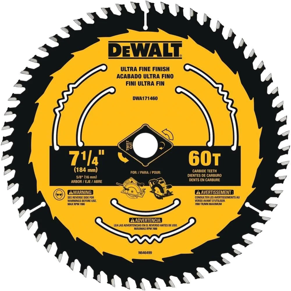 تیغه اره دیسکی 7-1/4 اینچ 60 دندانه Dewalt Dwa171460