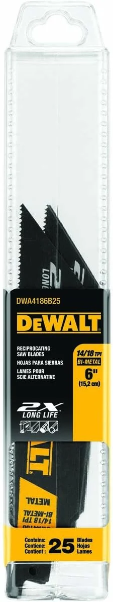 تیغه اره عمود بر فلز بر 15 سانتی متری 14 دندانه DEWALT - بسته 100 عددی