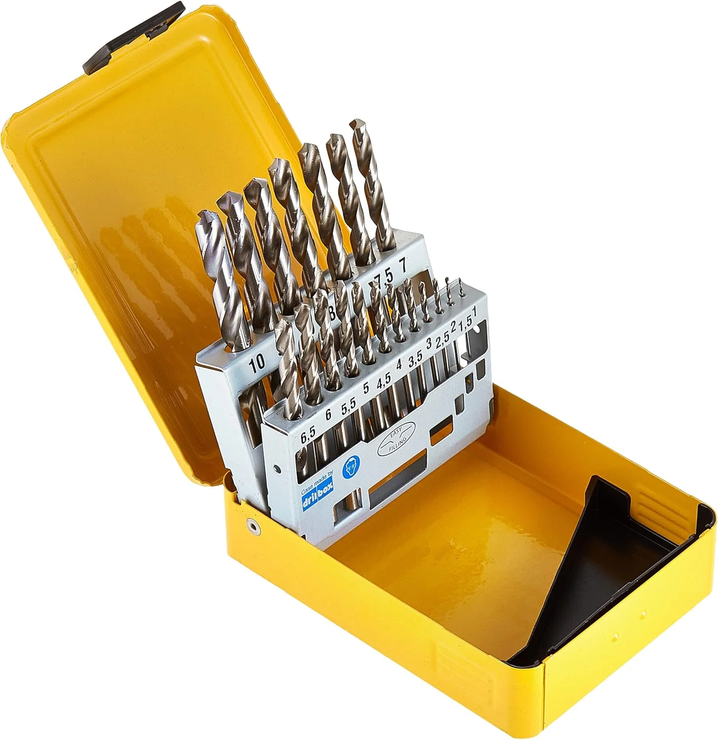 مجموعه مته فلزی 19 عددی Dewalt - D1,1.5,2,2.5,3,3.5,4,4.5,5,5.5,6,6.6,7,7.5,8,8.5,9,9.5,10، زرد/مشکی، Dt5923-Qz