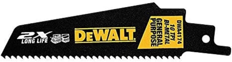 تیغه اره رفت و برگشتی 6 اینچی DEWALT، 14 TPI، بسته 5 عددی (DWAR6114)