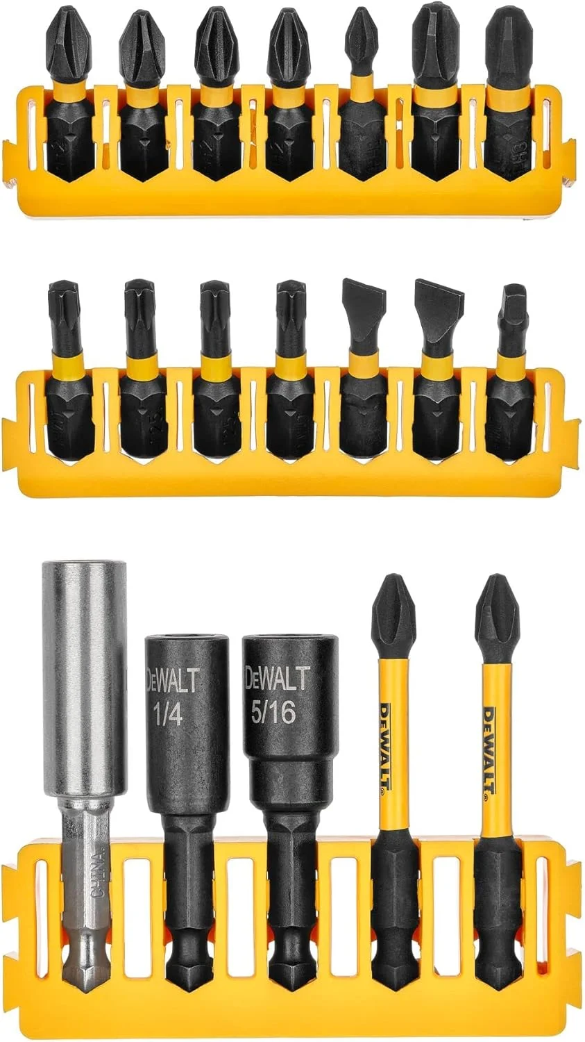 مجموعه پیچ گوشتی دیوالت فلکس تورک مدل #2 فیلیپس/#8 شکاف دار (19 تکه) (DWABYTFT-19)