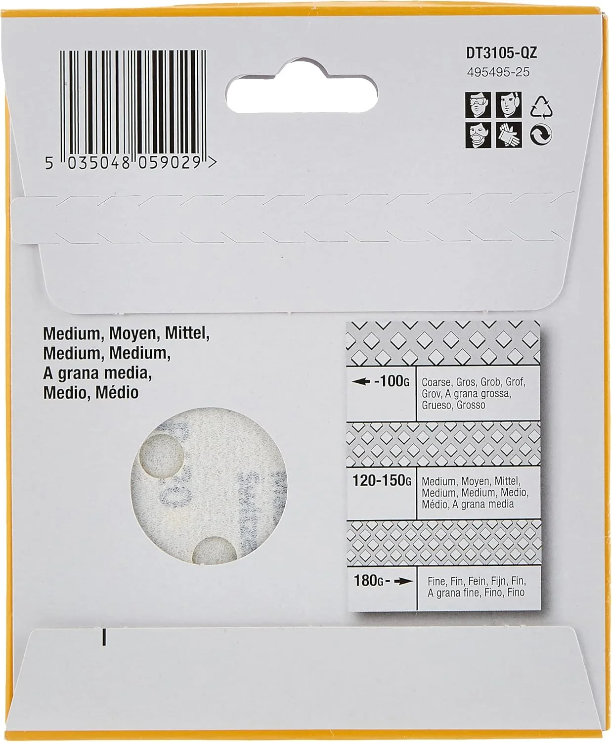 صفحه سنباده چند منظوره دیوالت DT3105-QZ، 125 میلی متر، 10 عدد صفحه سنباده چند منظوره دیوالت DT3105-QZ، 125 میلی متر، 10 عدد