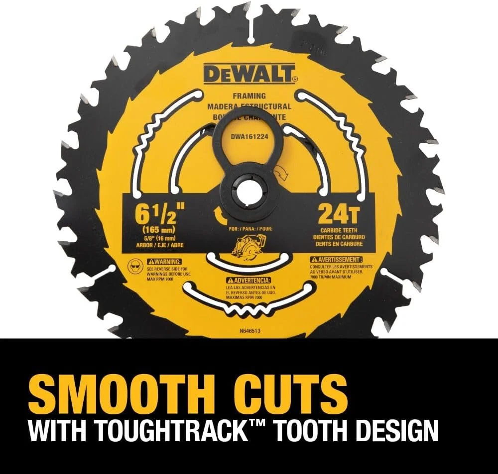 تیغه اره گرد دِوالت، 6 1/2 اینچ، 24 دندانه، نجاری (DWA161224) تیغه اره گرد دِوالت، 6 1/2 اینچ، 24 دندانه، نجاری (DWA161224)