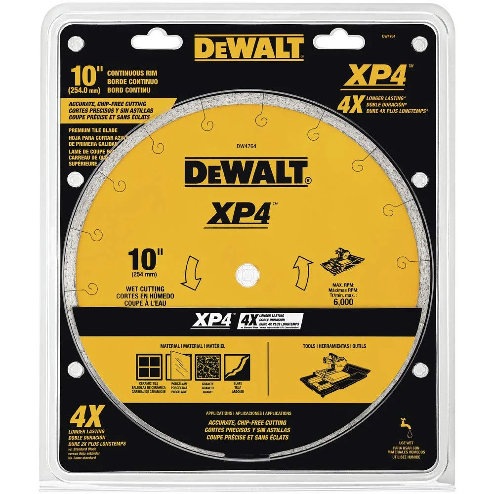 تیغه الماسه برش مرطوب کاشی DEWALT، 10 اینچ در 0.060 اینچ (DW4764)