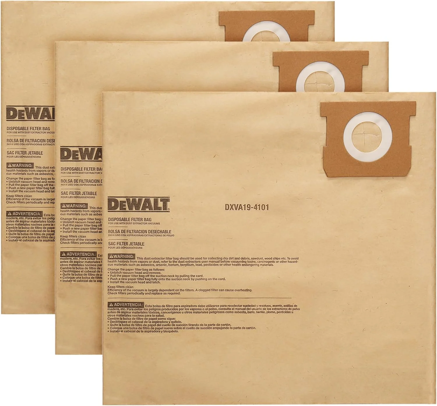 کیسه گرد و غبار 6 تا 10 گالن DEWALT DXVA19-4101