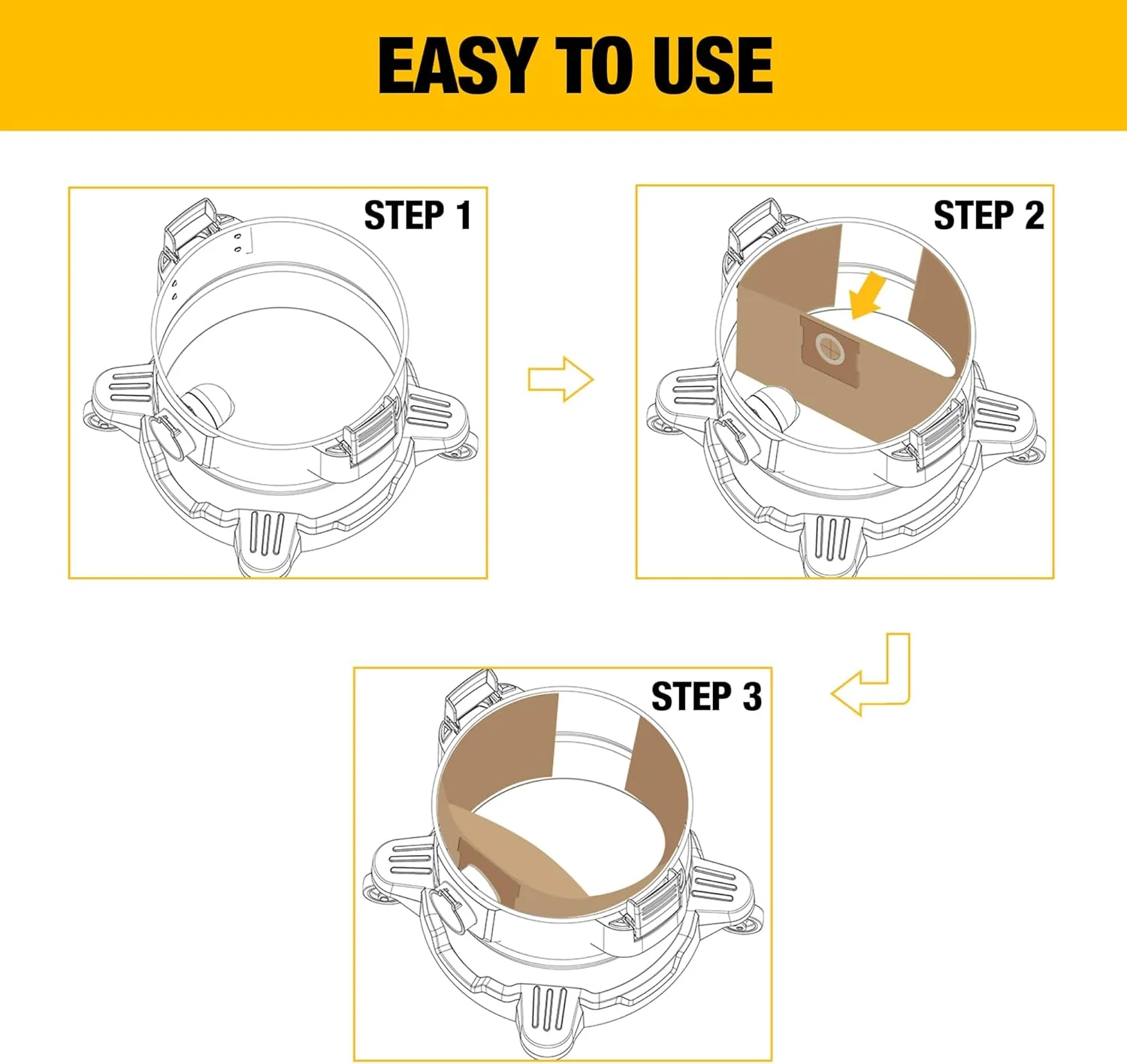 کیسه گرد و غبار 6 تا 10 گالن DEWALT DXVA19-4101