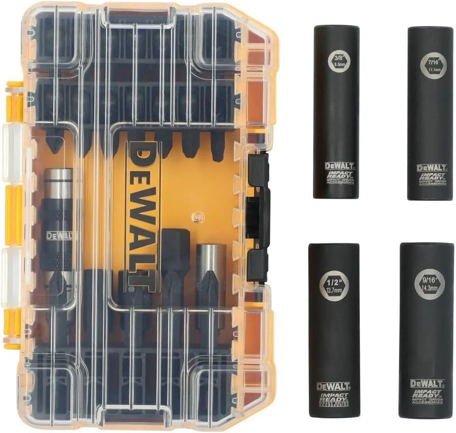 مجموعه 38 عددی سری پیچ گوشتی ضربه ای دیوالت مدل DW2169 مجموعه 38 عددی سری پیچ گوشتی ضربه ای دیوالت مدل DW2169