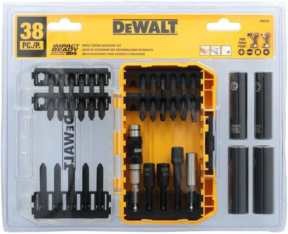 مجموعه 38 عددی سری پیچ گوشتی ضربه ای دیوالت مدل DW2169 مجموعه 38 عددی سری پیچ گوشتی ضربه ای دیوالت مدل DW2169