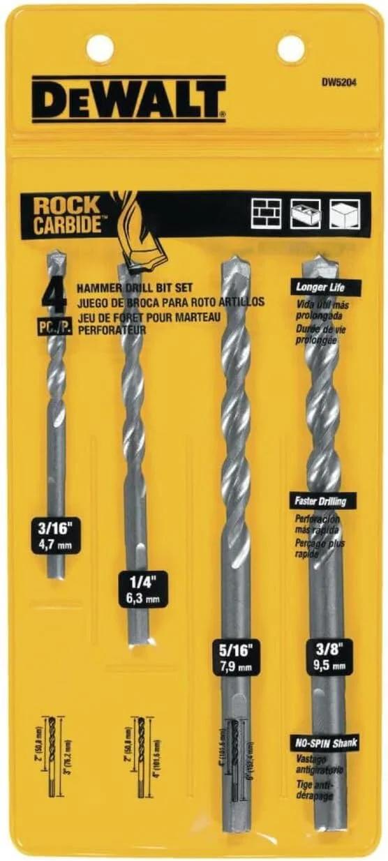 مجموعه مته های الماسه DEWALT، ضربه ای، 4 عددی (DW5204)
