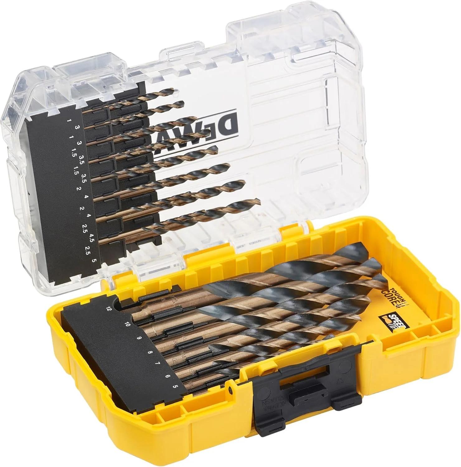 مجموعه مته فلز DeWALT DT70729-QZ، ۲۳ عددی، HSS-G، مشکی/زرد
