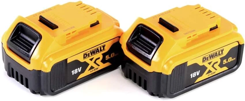 بسته دو عددی باتری 5 آمپر 18 ولت لیتیوم-یون Dewalt DCB184-XJ سری XR ابعاد 20x20x20 سانتی متر