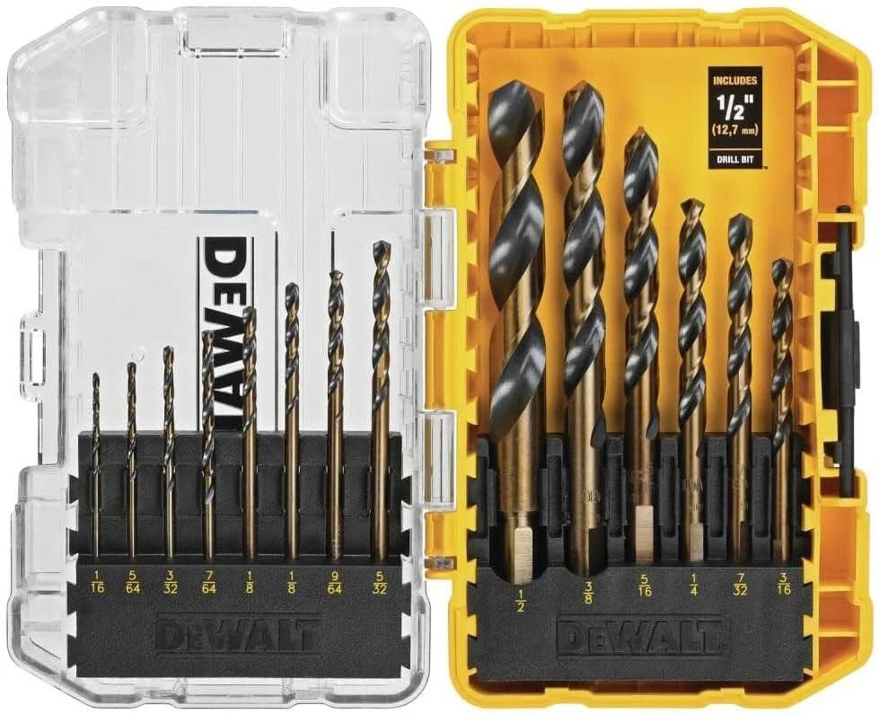 مجموعه مته 14 عددی DEWALT، نقطه شکاف 135 درجه، برای پلاستیک، چوب و فلز (DWA1184)