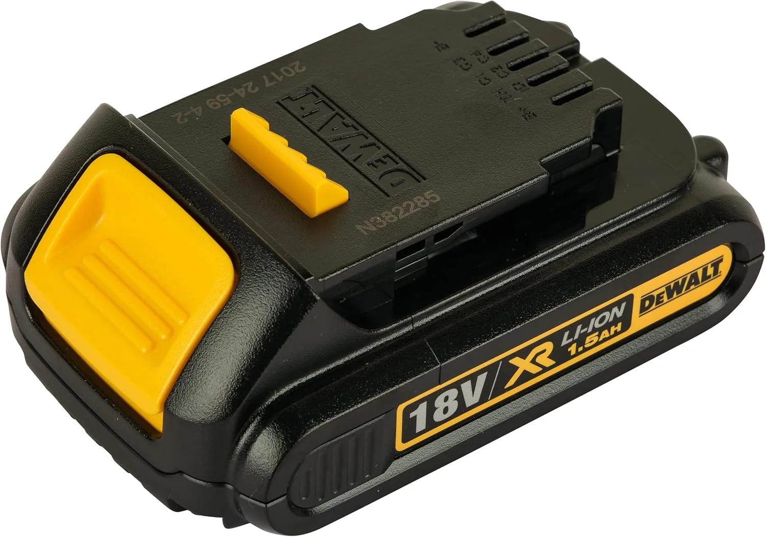 باتری 1.5 آمپر ساعت 18 ولت XR لیتیوم-یون DeWalt DCB181-XJ، زرد/مشکی، 4 در 10 در 6 سانتی متر