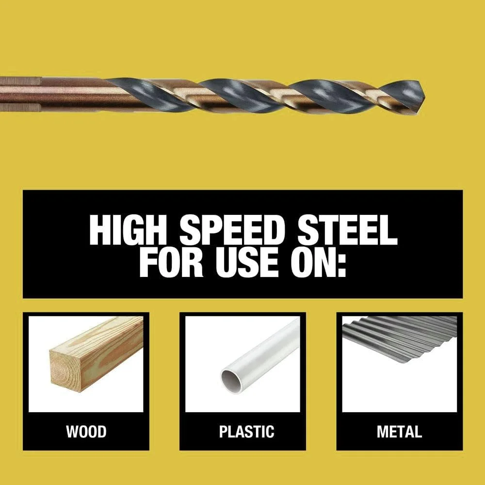 مجموعه 21 عددی مته های فولادی تیتانیوم پوشش داده شده با اکسید سیاه Dewalt Dwa1181