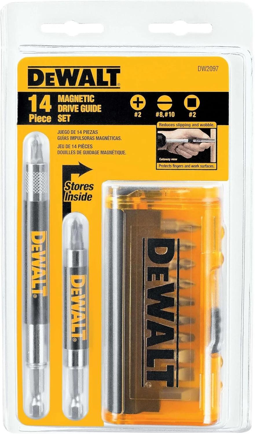 مجموعه سری پیچ گوشتی دیوالت، راهنمای مغناطیسی، 14 عددی (DW2097CS)، بسته 1 عددی