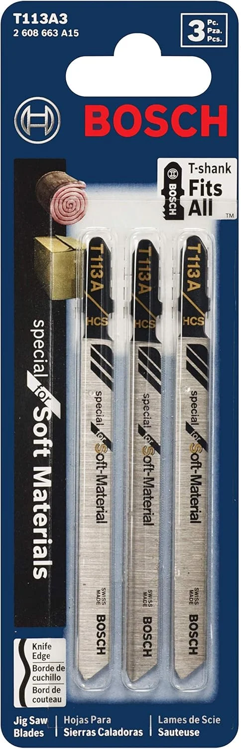 تیغه اره عمود بر Bosch T113A3، سه عددی، لبه چاقویی 4 اینچی، مخصوص مواد نرم، دنباله T تیغه اره عمود بر Bosch T113A3، سه عددی، لبه چاقویی 4 اینچی، مخصوص مواد نرم، دنباله T