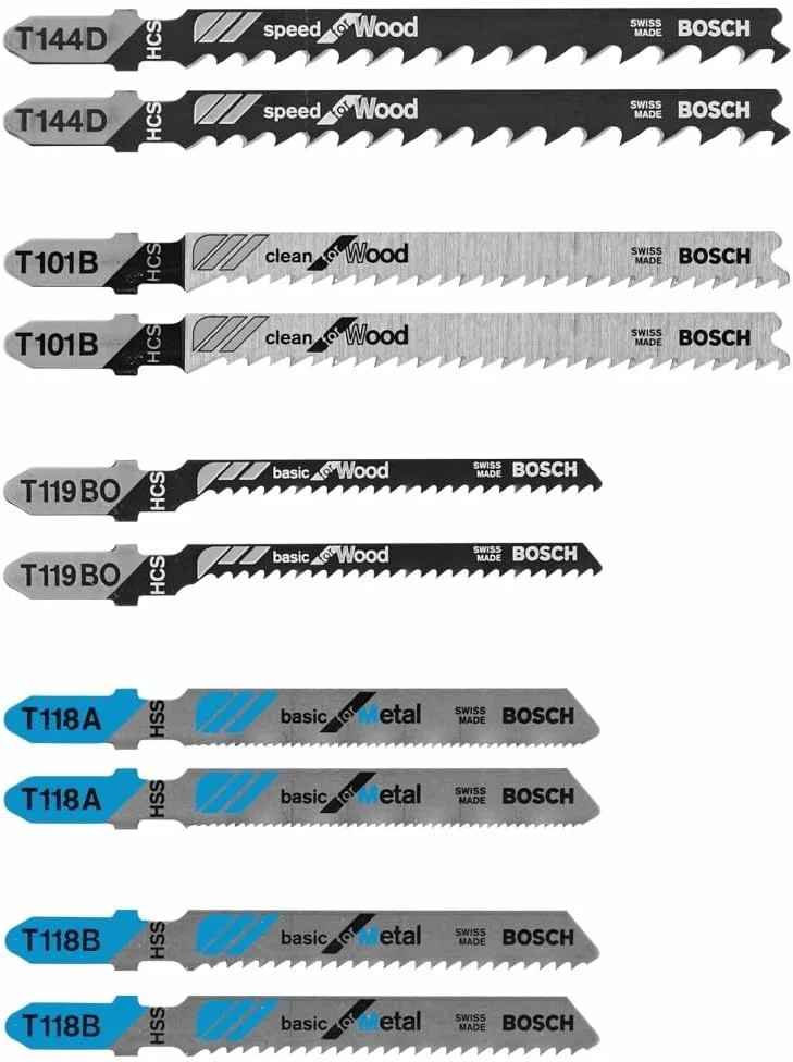 مجموعه تیغه اره عمود بر بوش مدل T5002 با پایه T، ۱۰ عددی