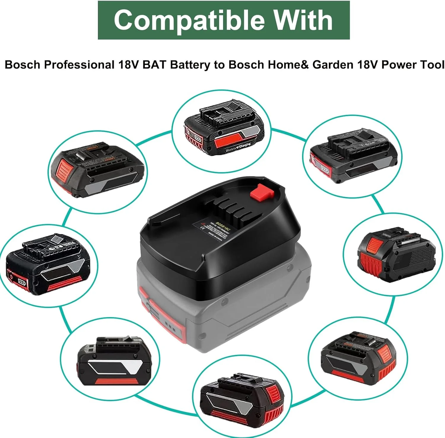 آداپتور باتری BAT20TL BOSB18C برای سیستم 18 ولت بوش پروفشنال، باتری BAT 18V، باتری BAT609 BAT612 BAT618 BAT619، سازگار با سیستم خانگی و باغبانی بوش PBA و تمام ابزارهای برقی Alliance آداپتور باتری BAT20TL BOSB18C برای سیستم 18 ولت بوش پروفشنال، باتری BAT 18V، باتری BAT609 BAT612 BAT618 BAT619، سازگار با سیستم خانگی و باغبانی بوش PBA و تمام ابزارهای برقی Alliance