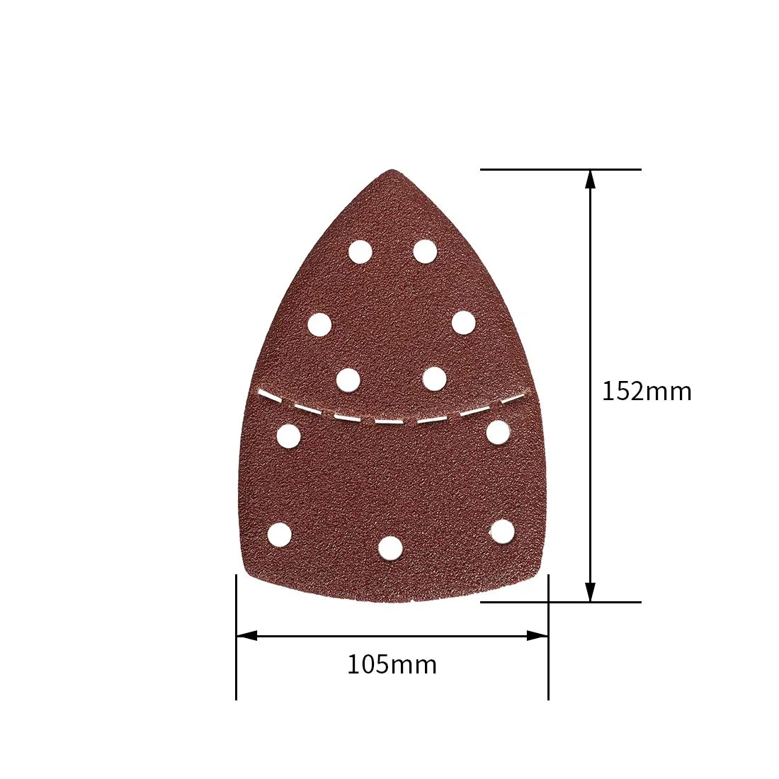 60 عدد برگه سنباده، کاغذ سنباده موشی مثلثی شکل مناسب برای سنباده لرزان بوش مدل PSM 100A PSM 200 AES PSM 18، دارای 11 سوراخ، با درجه زبری مختلف 40/60/80/120/180/240