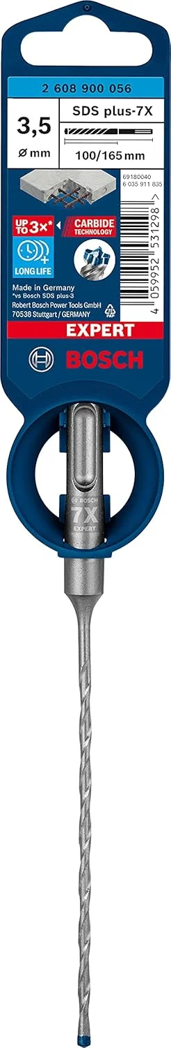 مته چکش ضربه ای بوش EXPERT SDS plus-7X (برای سنگ نرم، سنگ سخت، Ø 3,50 میلی متر، لوازم جانبی حرفه ای چکش چرخشی) مته چکش ضربه ای بوش EXPERT SDS plus-7X (برای سنگ نرم، سنگ سخت، Ø 3,50 میلی متر، لوازم جانبی حرفه ای چکش چرخشی)