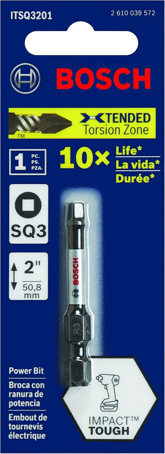 سَری پیچ گوشتی ضربه ای بوش مدل ITSQ3201 سایز 2 اینچ مربع شماره 3 سَری پیچ گوشتی ضربه ای بوش مدل ITSQ3201 سایز 2 اینچ مربع شماره 3