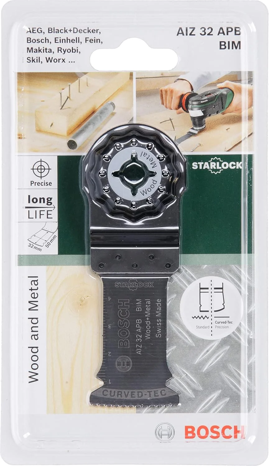 تیغه اره عمود بر چوب و فلز بوش Starlock Aiz 32 Apb Bim مناسب برای انواع ابزارهای چندکاره Pmf