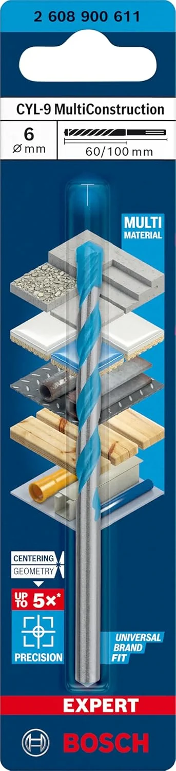 مته چند منظوره بوش پروفشنال Expert CYL-9 (قطر 6.00x100 میلی متر، لوازم جانبی دریل چکشی چرخشی)