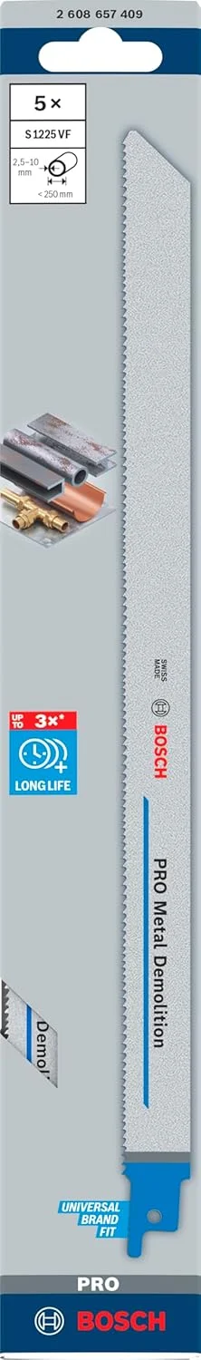 تیغه اره سابر بوش 2608657409 مدل S1225 VF بسته 5 عددی