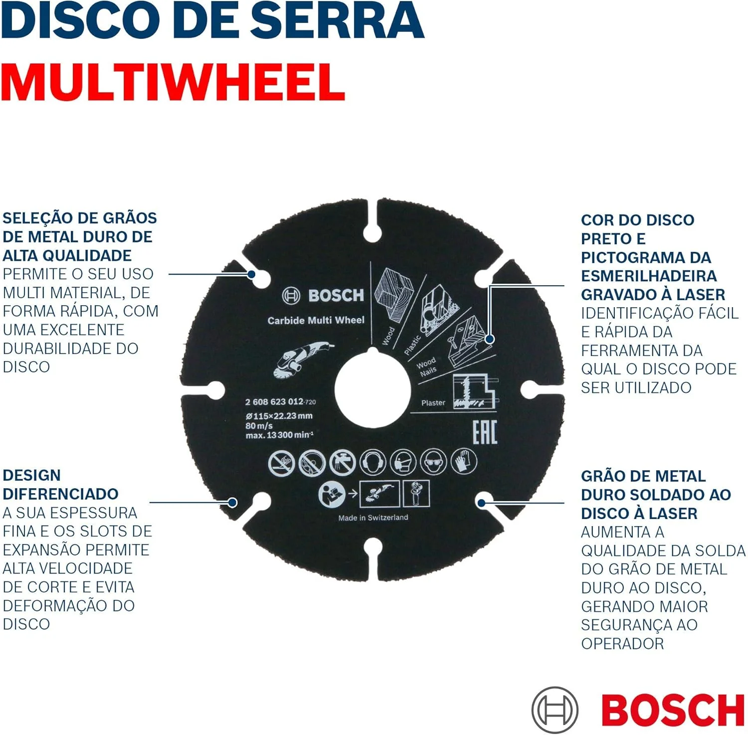 صفحه برش چند منظوره کاربید تنگستن 115 میلی متری بوش پروفشنال 2608623012، مشکی صفحه برش چند منظوره کاربید تنگستن 115 میلی متری بوش پروفشنال 2608623012، مشکی