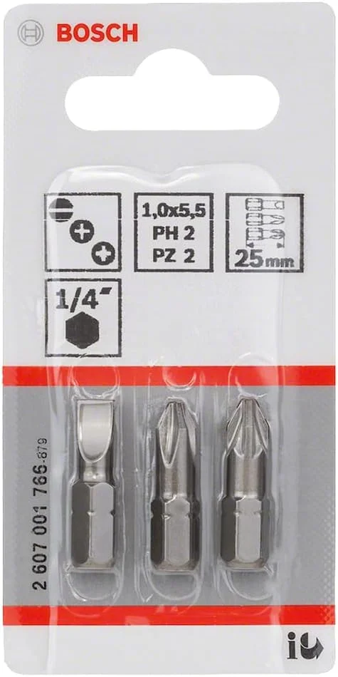 بوش پروفشنال 2607001766 سری سر پیچ گوشتی 3 عددی 25 میلی متری LS