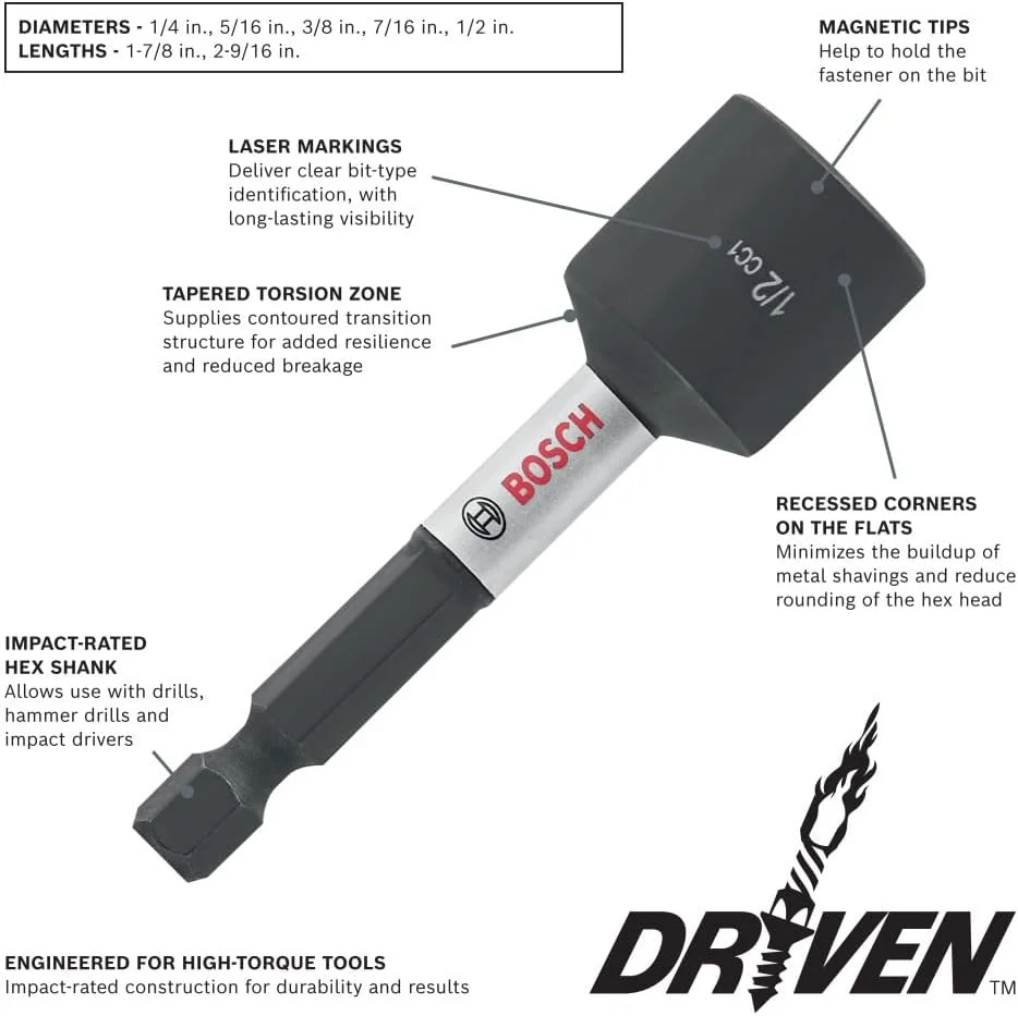 مجموعه 45 عددی سری پیچ گوشتی ضربه ای بوش مدل SDMSD45 با جعبه سفارشی