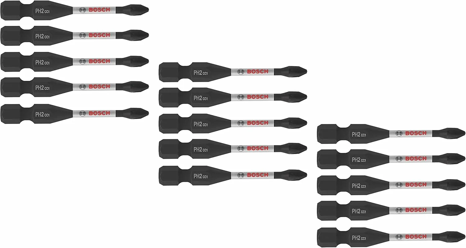 بسته 15 عددی نوک پیچ گوشتی ضربه ای 2 اینچی فیلیپس شماره 2 بوش مدل ITDPH2215