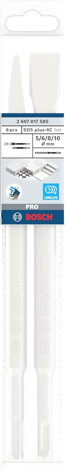 مجموعه 6 عددی مته و قلم چکش SDS Plus-5 بوش پروفشنال 2607017585 (مناسب بتن و مصالح ساختمانی؛ لوازم جانبی: چکش چرخشی) انحصاری آمازون