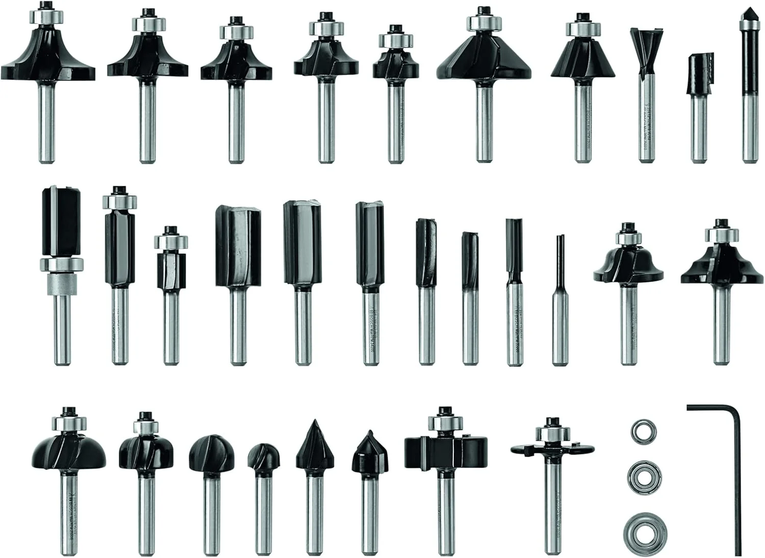 مجموعه 30 عددی تیغه فرز چوب کاربایدی بوش مدل RBS030MBS (لوازم جانبی سازگار جهانی)