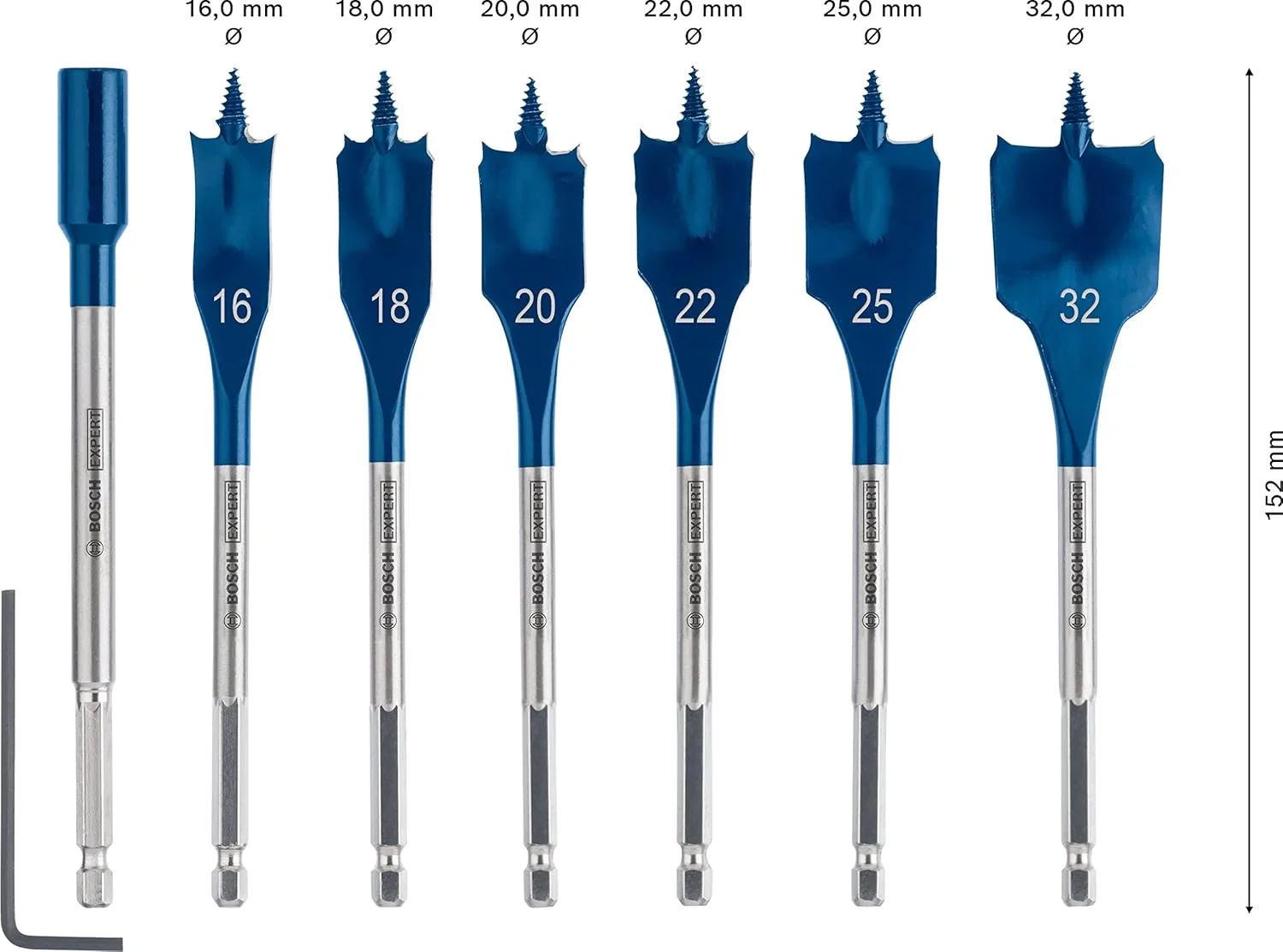 مجموعه مته سرتخت 7 عددی بوش پروفشنال Expert SelfCut Speed (مناسب چوب نرم، نئوپان، Ø 16-32 میلی متر، لوازم جانبی دریل چکشی چرخشی)