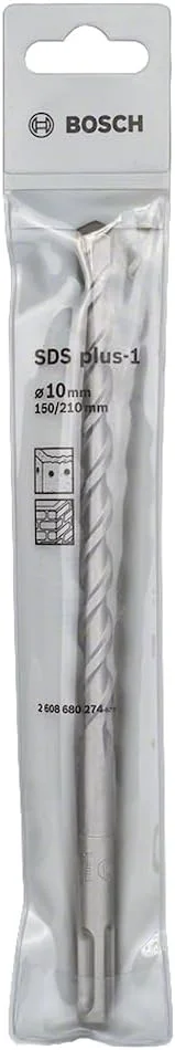مته بتن SDS plus-1 بوش سایز 10/210، مناسب برای دریل‌های بتن کن، بهینه شده برای سوراخکاری در بتن | مدل: 2608680274