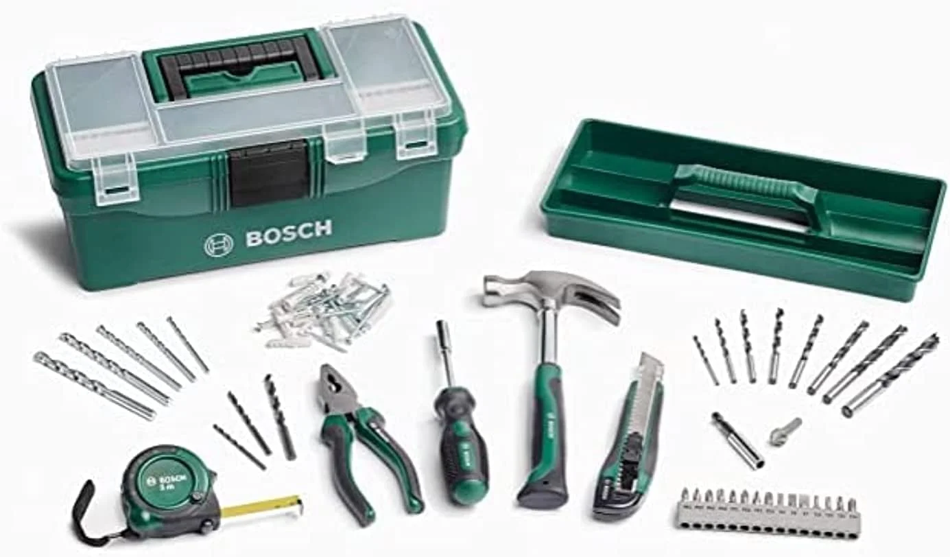 جعبه ابزار 73 تکه شروع به کار بوش (چوب، بنایی و فلز، DIY، لوازم جانبی برای دریل و پیچ گوشتی)