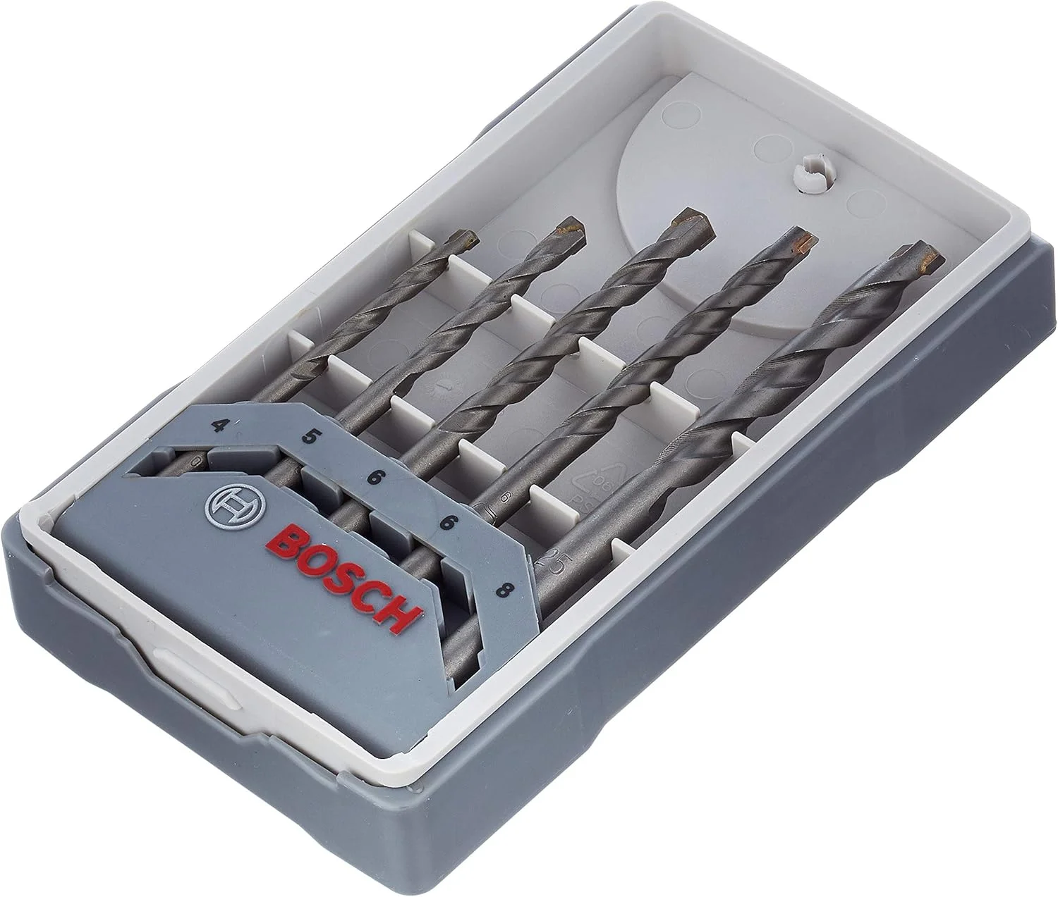 مجموعه مته بتن CYL-3 بوش مدل 2607017080، نقره ای، ضربه ای 4-8 میلی متر، خاکستری